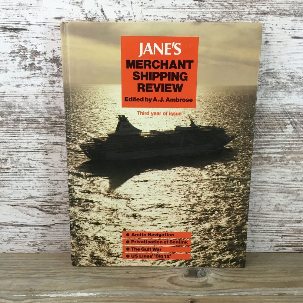 Janes Merchant Shipping Review Hardcover 1985 A.J. Ambrose Third Year Issue